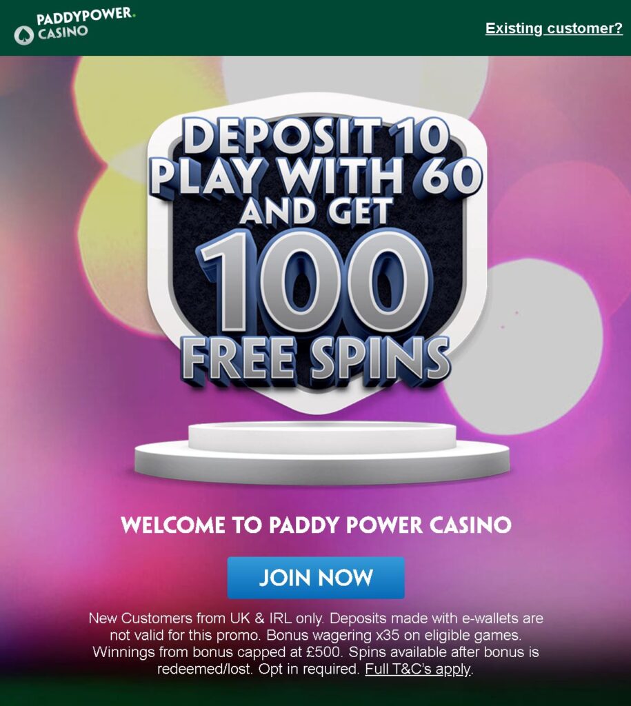 my casino account paddy power